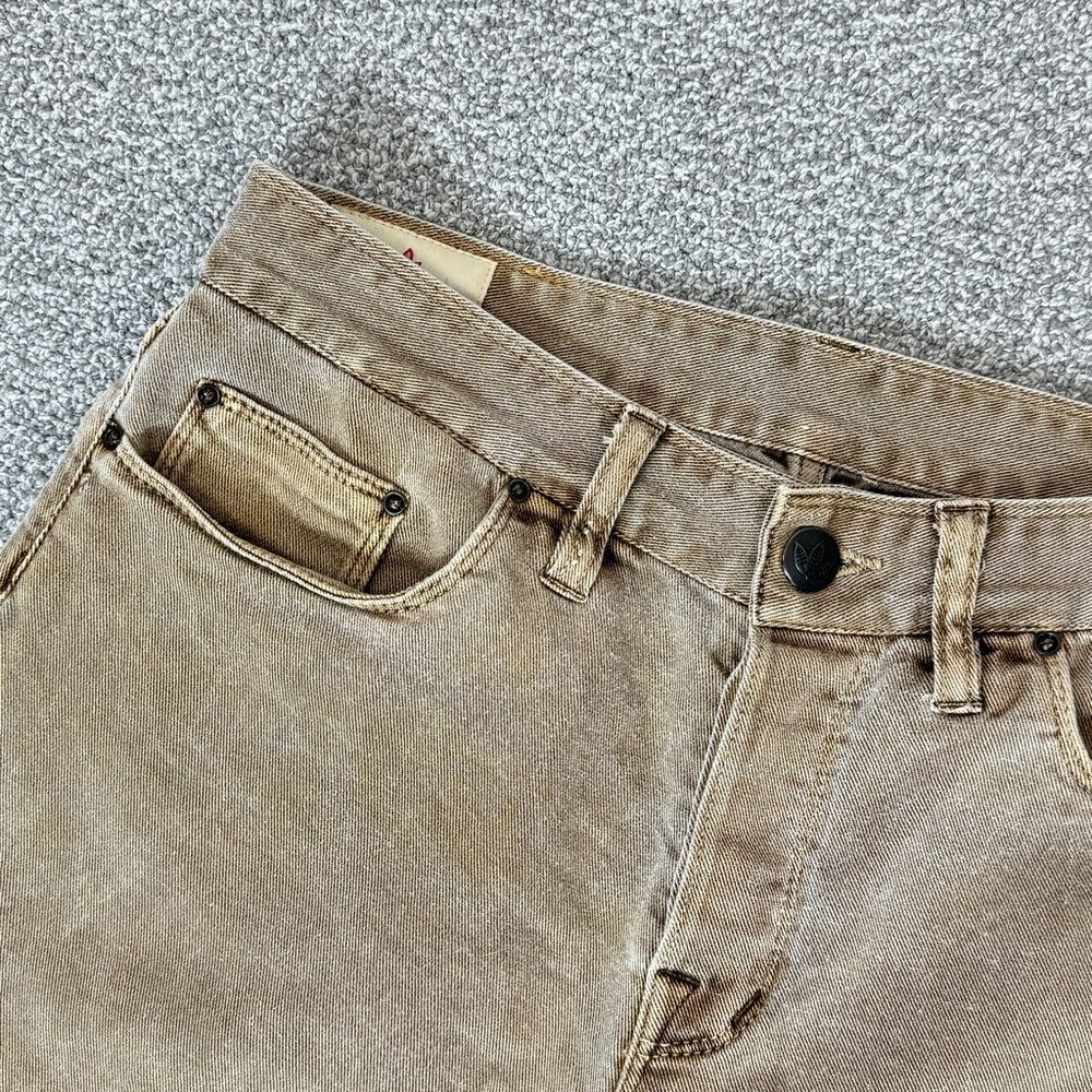 Shockoe Atelier Jeans Men‎ 29 Slim Earthwood Button Fly Straight  Taupe Beige - Picture 5 of 11